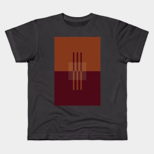 Burnt Orange Minimalist Abstract Print Kids T-Shirt